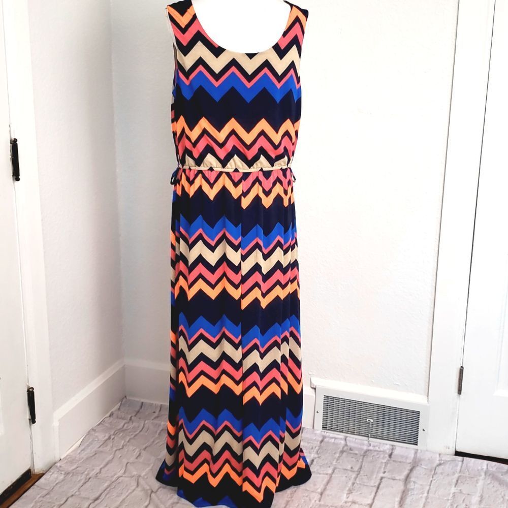 J For Justify women's Chevron Maxi Dress size 2X